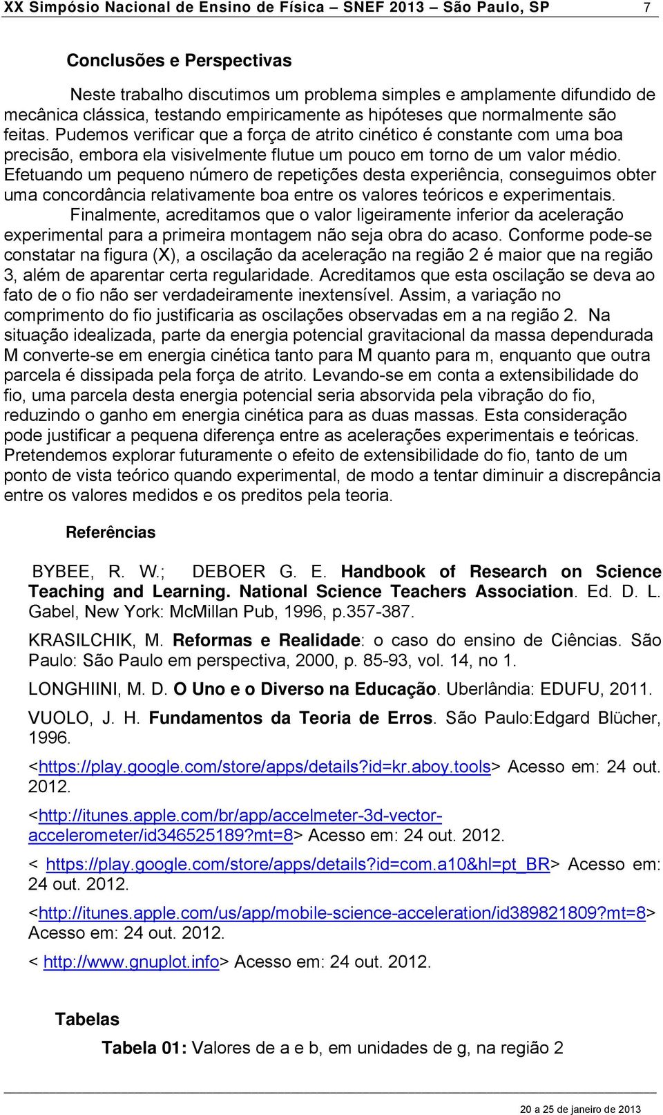 Pudemos verificar que a força de atrito cinético é constante com uma boa precisão, embora ela visivelmente flutue um pouco em torno de um valor médio.