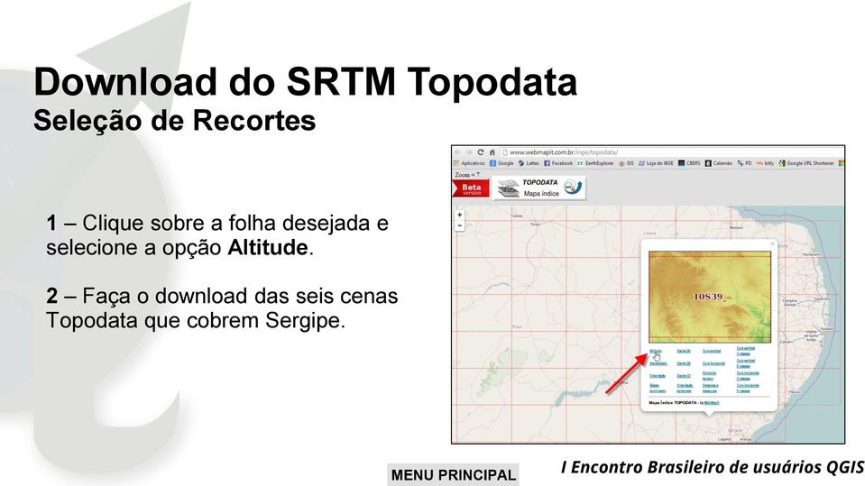 selecione a opção Altitude.