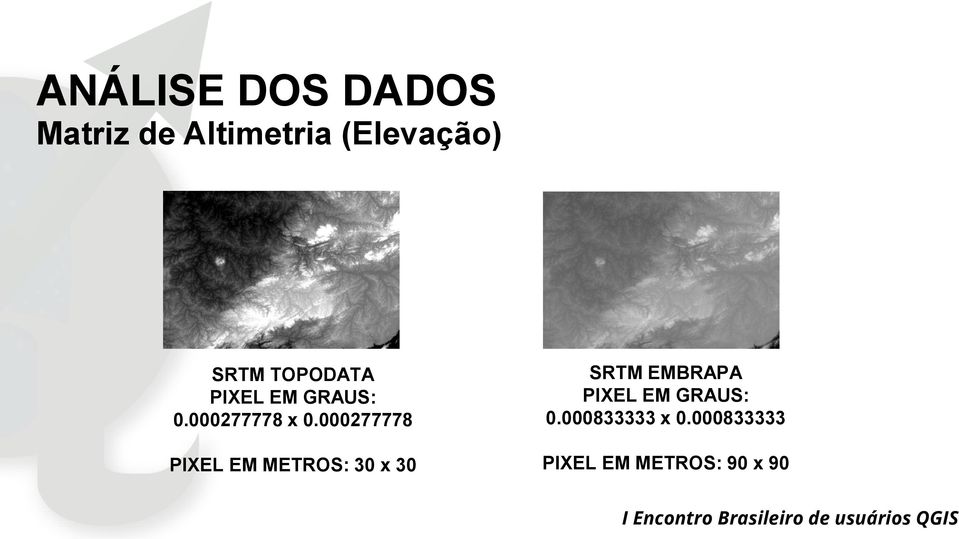 000277778 PIXEL EM METROS: 30 x 30 SRTM EMBRAPA