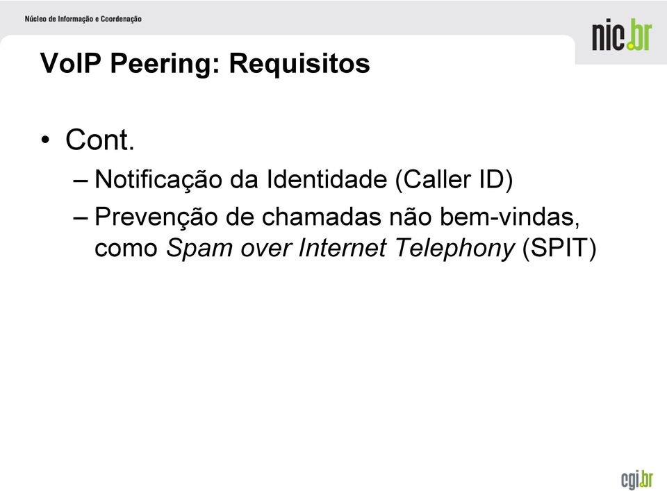 ID) Prevenção de chamadas não