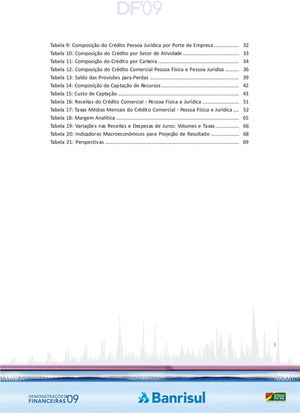 .. 42 Tabela 15: Custo de Captação... 43 Tabela 16: Receitas do Crédito Comercial - Pessoa Física e Jurídica... 51 Tabela 17: Taxas Médias Mensais do Crédito Comercial - Pessoa Física e Jurídica.