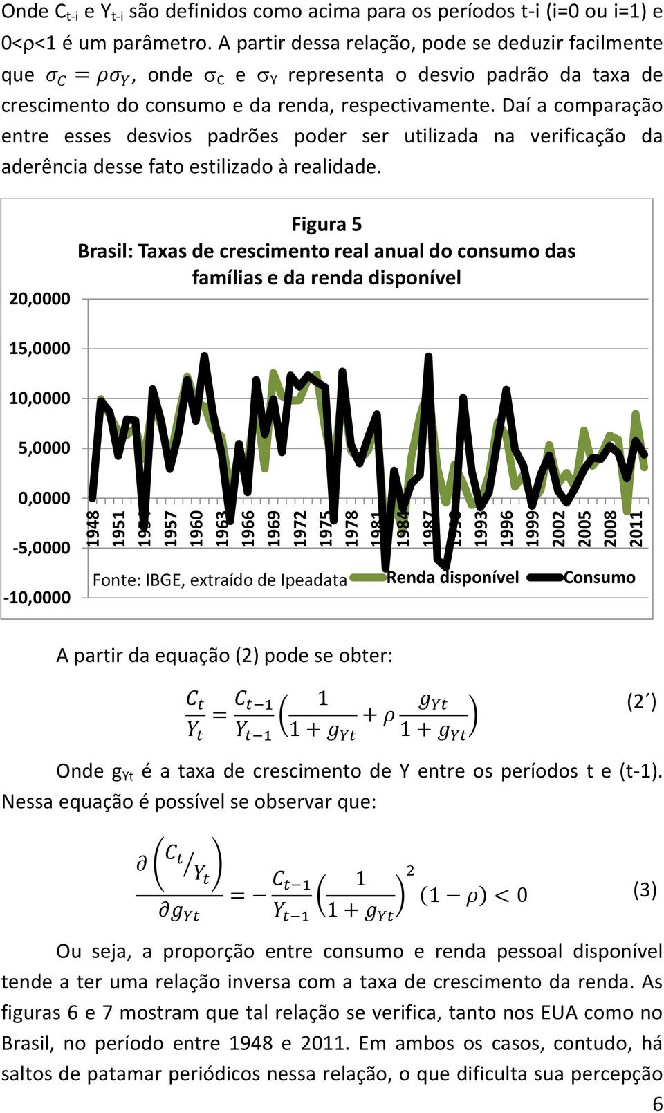 Daí a comparação entre esses desvios padrões poder ser utilizada na verificação da aderência desse fato estilizado à realidade.