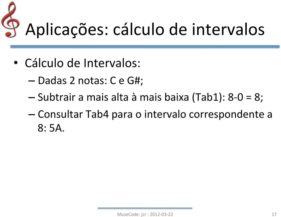 mais alta à mais baixa (Tab1): 8-0 = 8;