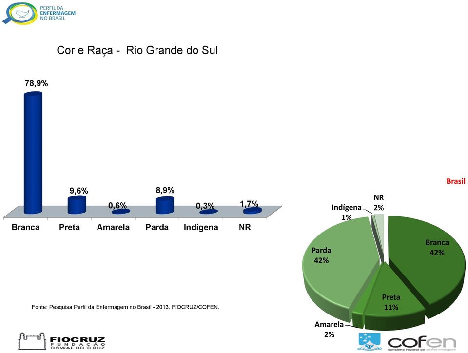 Brasil Parda 42% Branca 42% Fonte: Pesquisa Perfil da