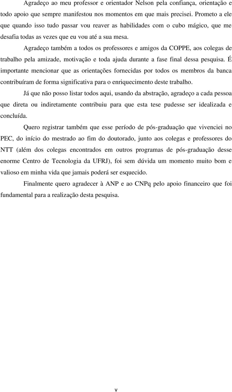 Agradeço também a todos os professores e amigos da COPPE, aos colegas de trabalho pela amizade, motivação e toda ajuda durante a fase final dessa pesquisa.