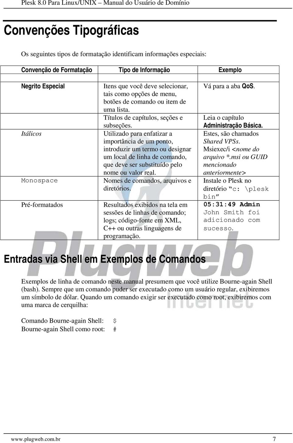 Especial Itálicos Monospace Pré-formatados Itens que você deve selecionar, tais como opções de menu, botões de comando ou item de uma lista. Títulos de capítulos, seções e subseções.