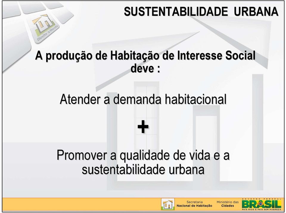 Atender a demanda habitacional +