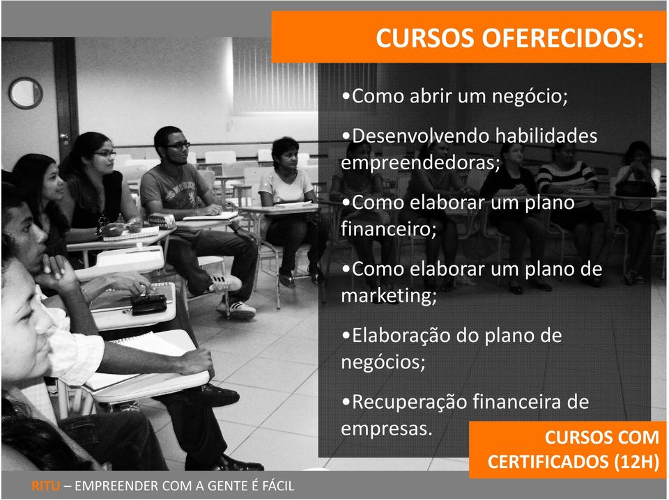 plano de marketing; Elaboração do plano de negócios; Recuperação