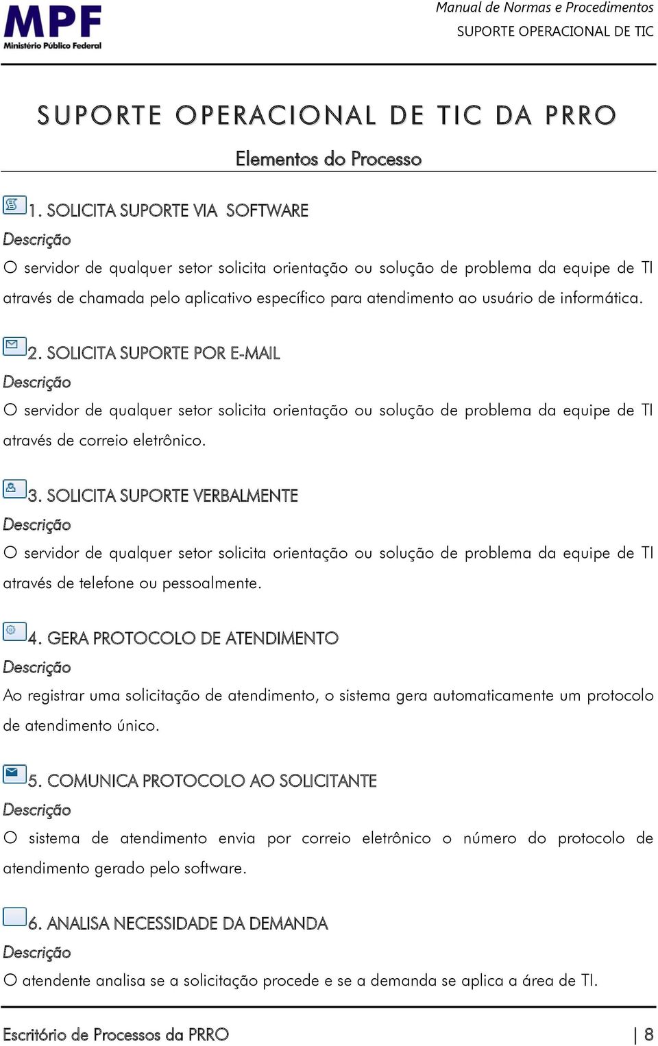 informática. 2. SOLICITA SUPORTE POR E-MAIL O servidor de qualquer setor solicita orientação ou solução de problema da equipe de TI através de correio eletrônico. 3.