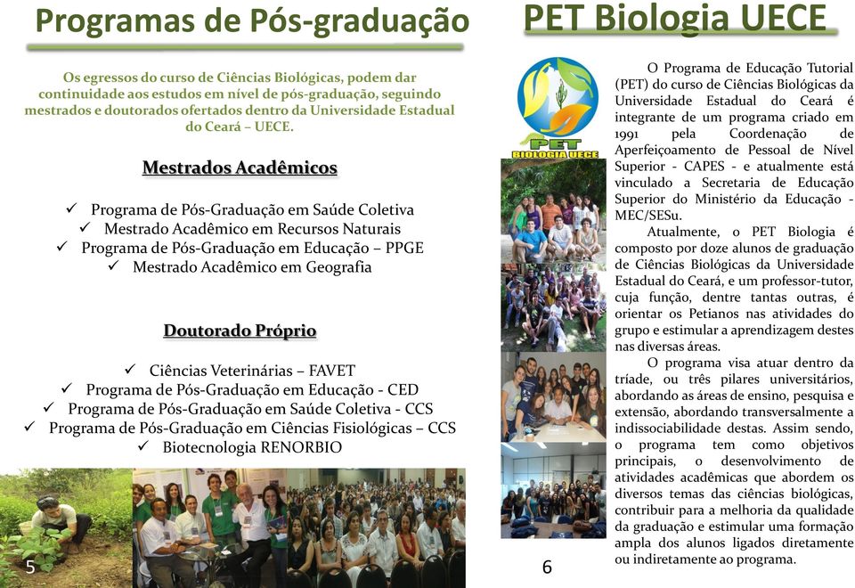 Mestrados Acadêmicos Programa de Pós-Graduação em Saúde Coletiva Mestrado Acadêmico em Recursos Naturais Programa de Pós-Graduação em Educação PPGE Mestrado Acadêmico em Geografia Doutorado Próprio