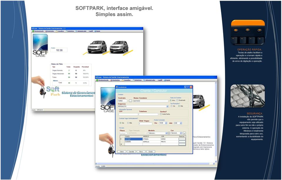 de digitação e operação. SEGURA NÇ A.