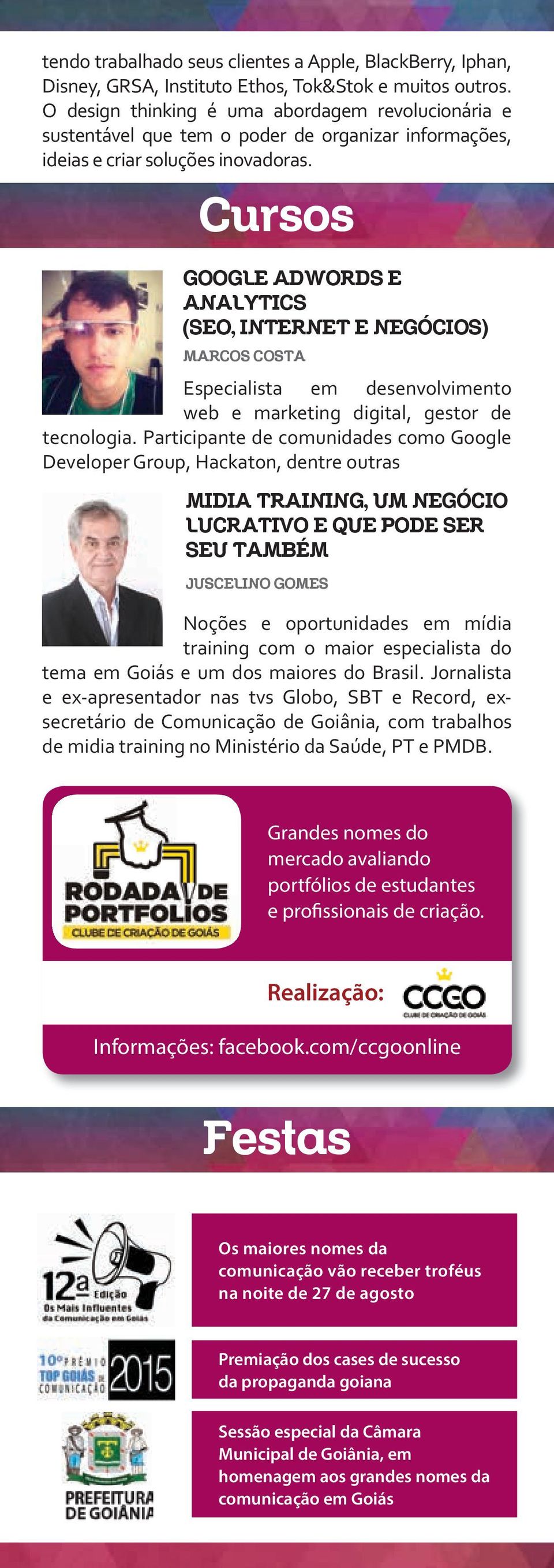 Cursos GOOGLE ADWORDS E ANALYTICS (SEO, INTERNET E NEGÓCIOS) MARCOS COSTA Especialista em desenvolvimento web e marketing digital, gestor de tecnologia.