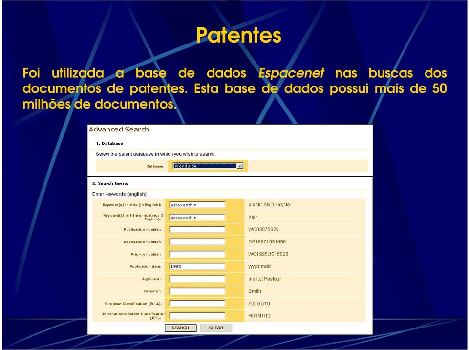 documentos de patentes.