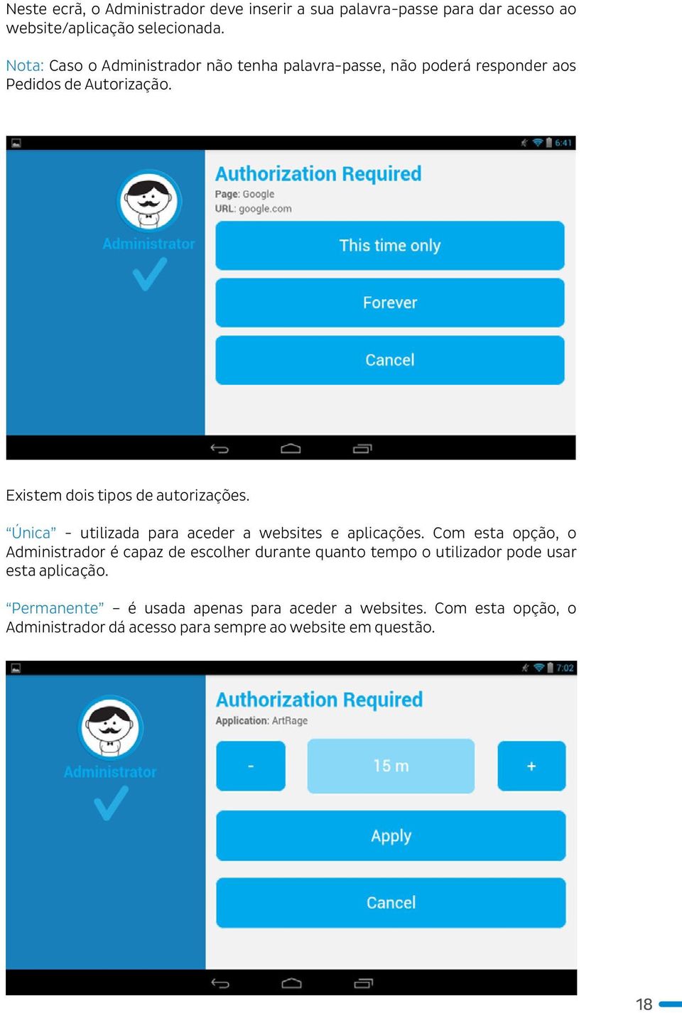 Única - utilizada para aceder a websites e aplicações.