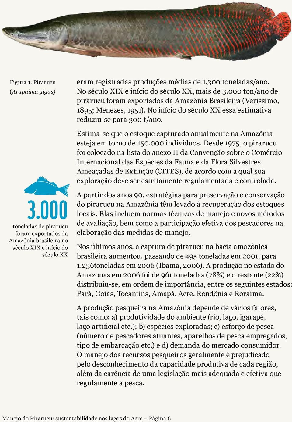 Estima-se que o estoque capturado anualmente na Amazônia esteja em torno de 150.000 indivíduos.