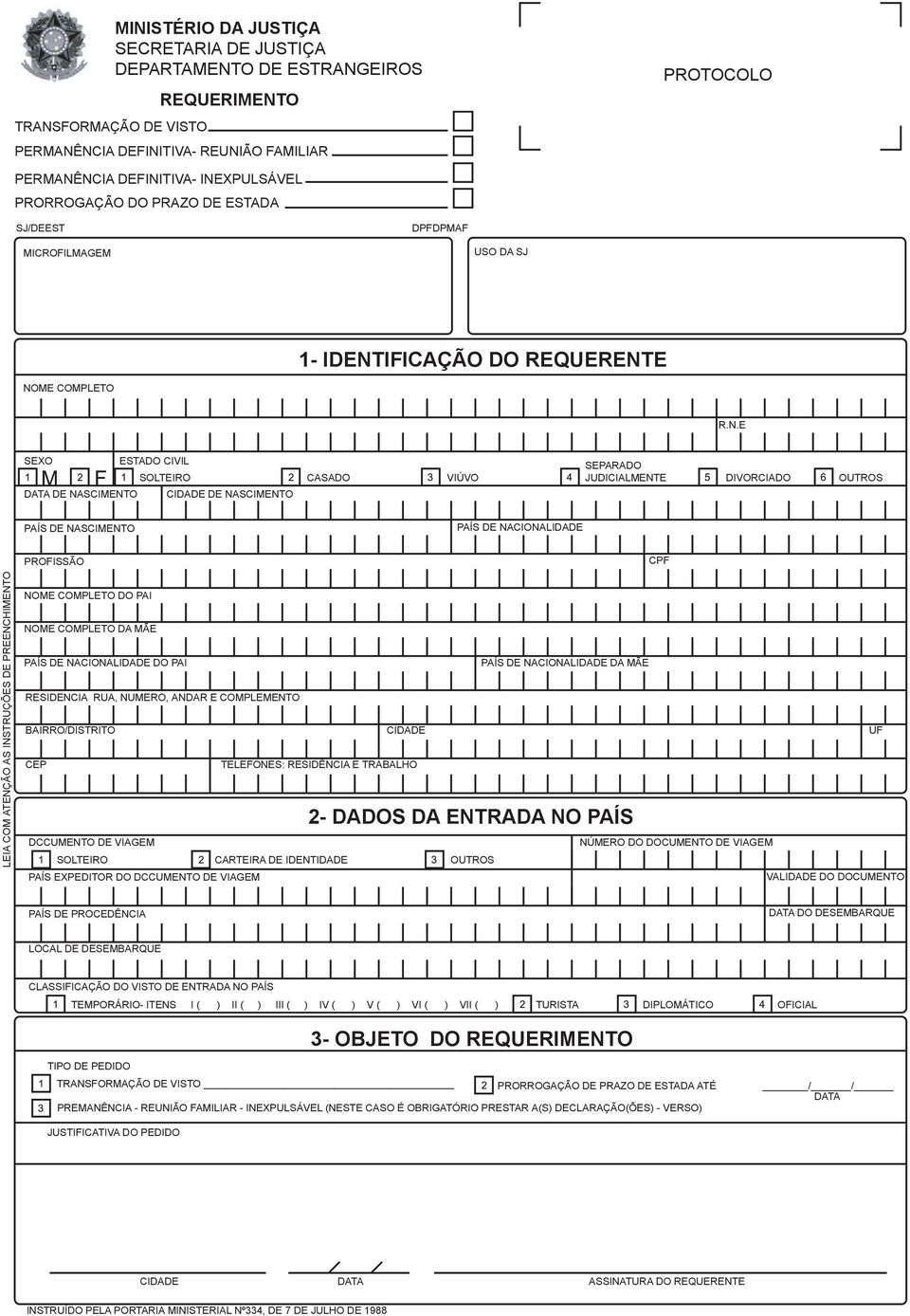 IFICAÇÃO DO REQUERENT