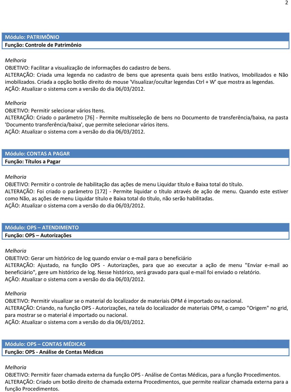 Criada a opção botão direito do mouse 'Visualizar/ocultar legendas Ctrl + W' que mostra as legendas. OBJETIVO: Permitir selecionar vários Itens.