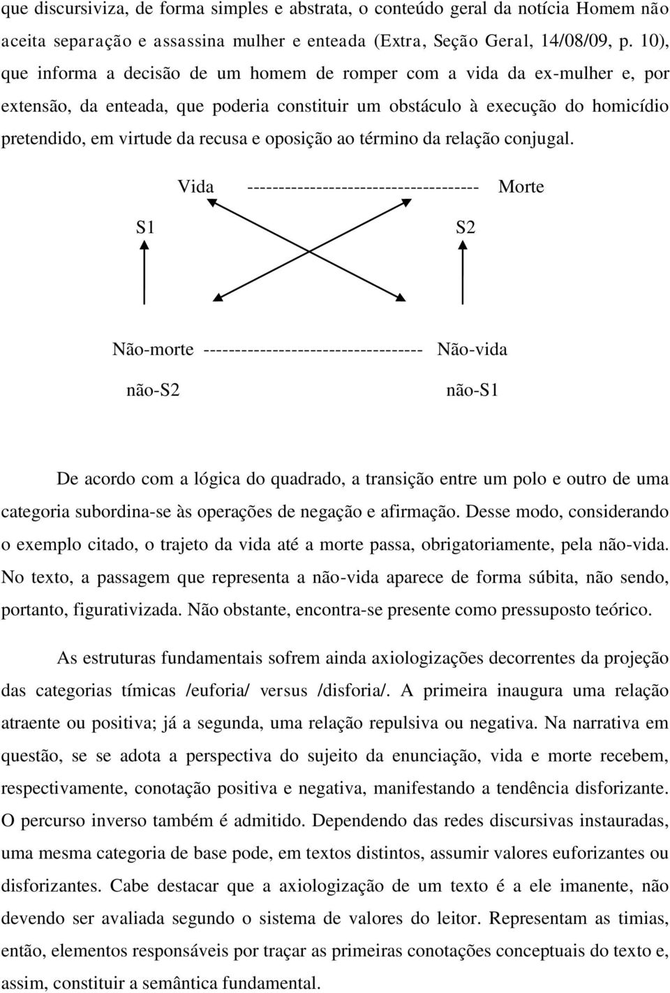 oposição ao término da relação conjugal.