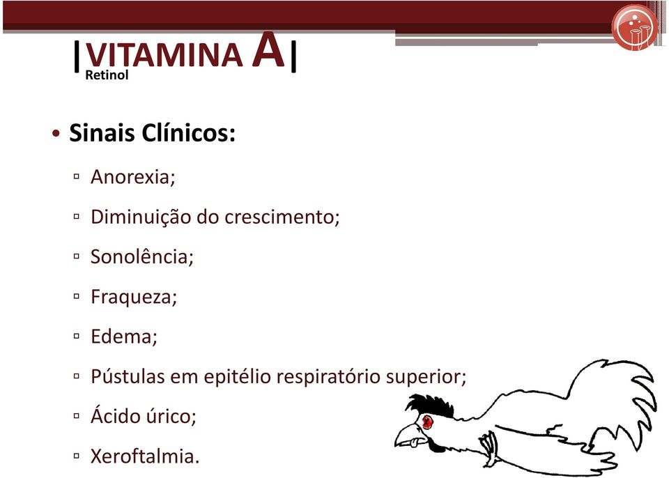 Sonolência; Fraqueza; Edema; Pústulas em