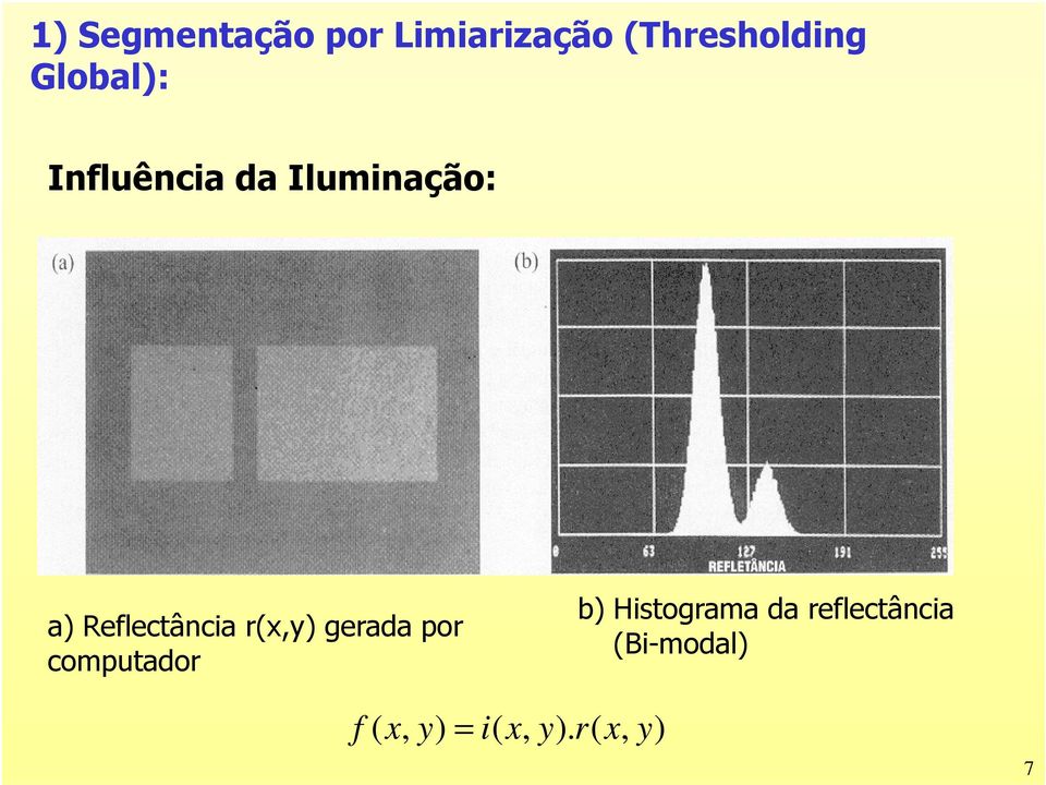 Reflectância r(x,y) gerada por computador b)