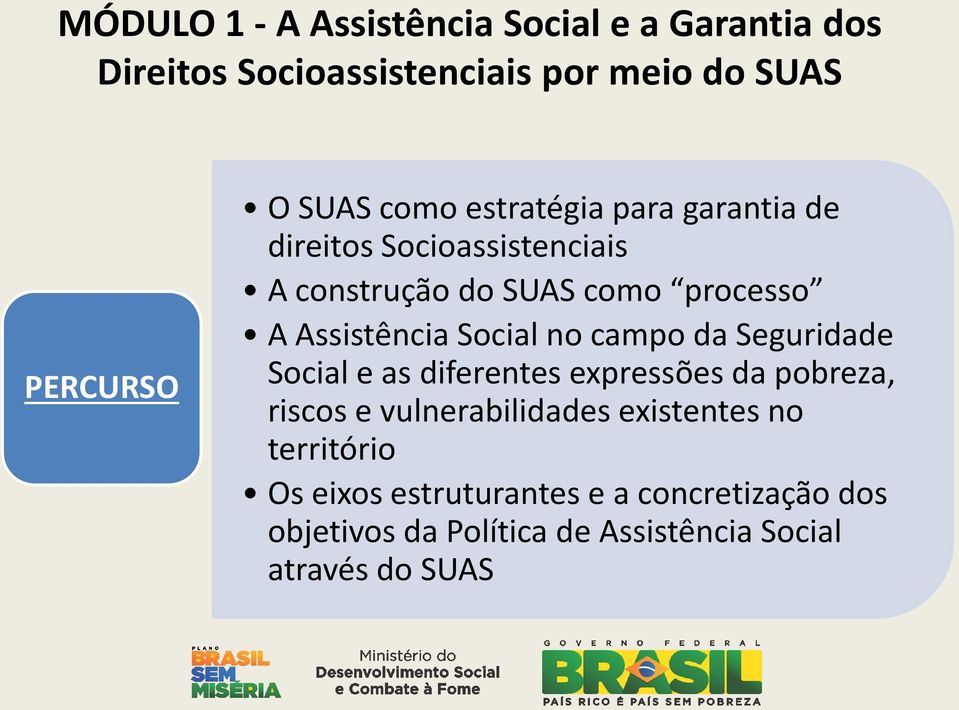 Social no campo da Seguridade Social e as diferentes expressões da pobreza, riscos e vulnerabilidades existentes