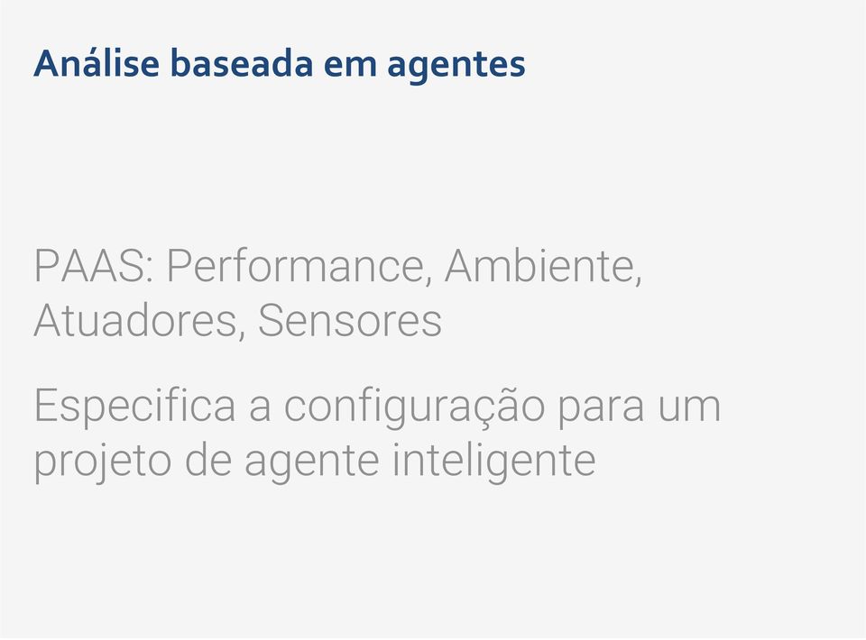 Sensores Especifica a configuração