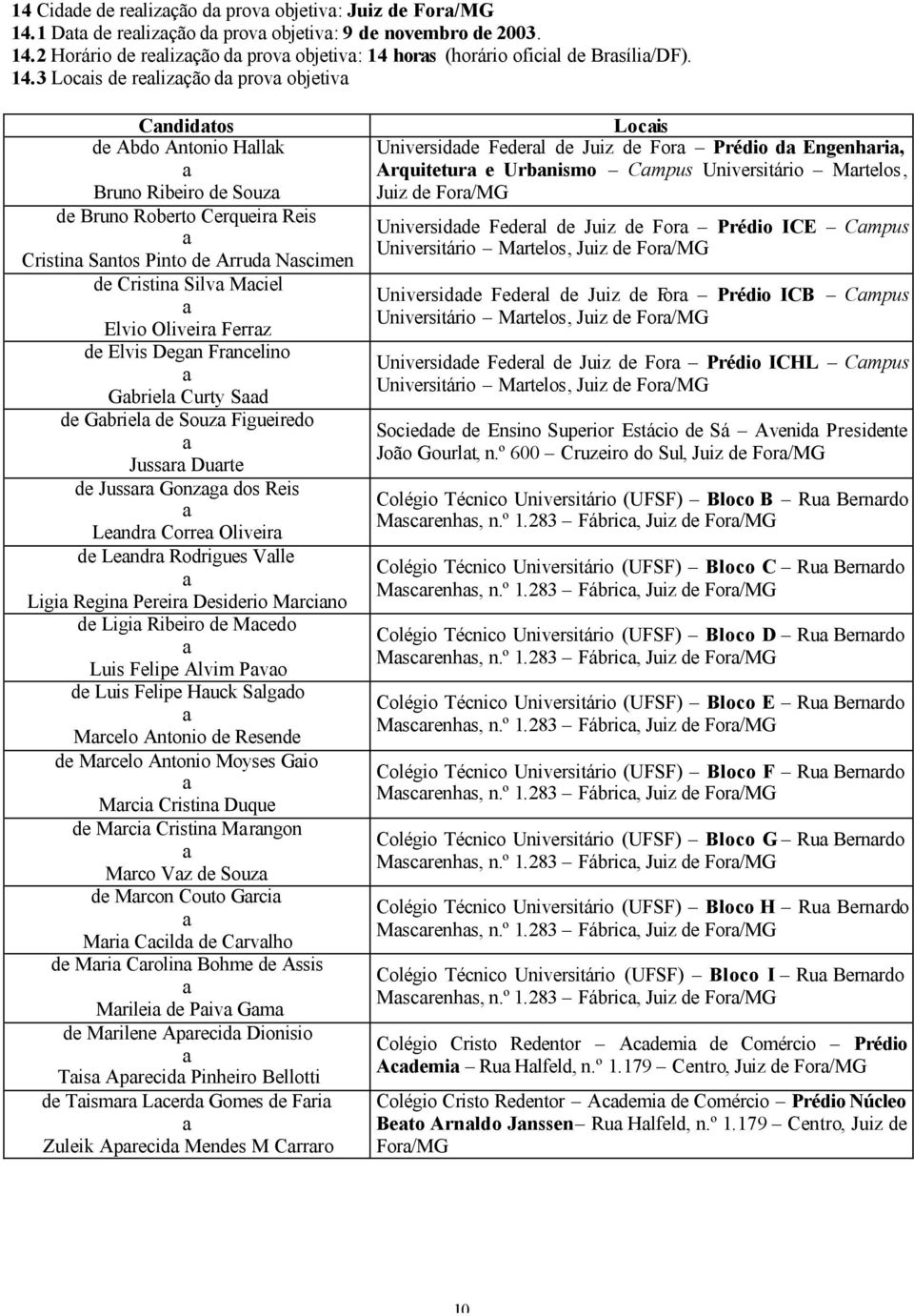 2 Horário de relizção d prov objetiv: 14 