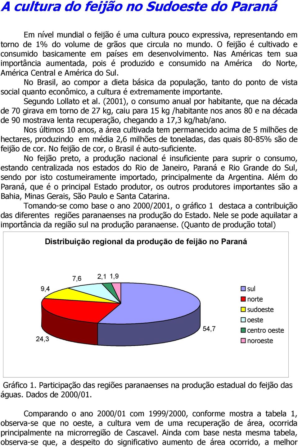 Nas Américas tem sua importância aumentada, pois é produzido e consumido na América do Norte, América Central e América do Sul.