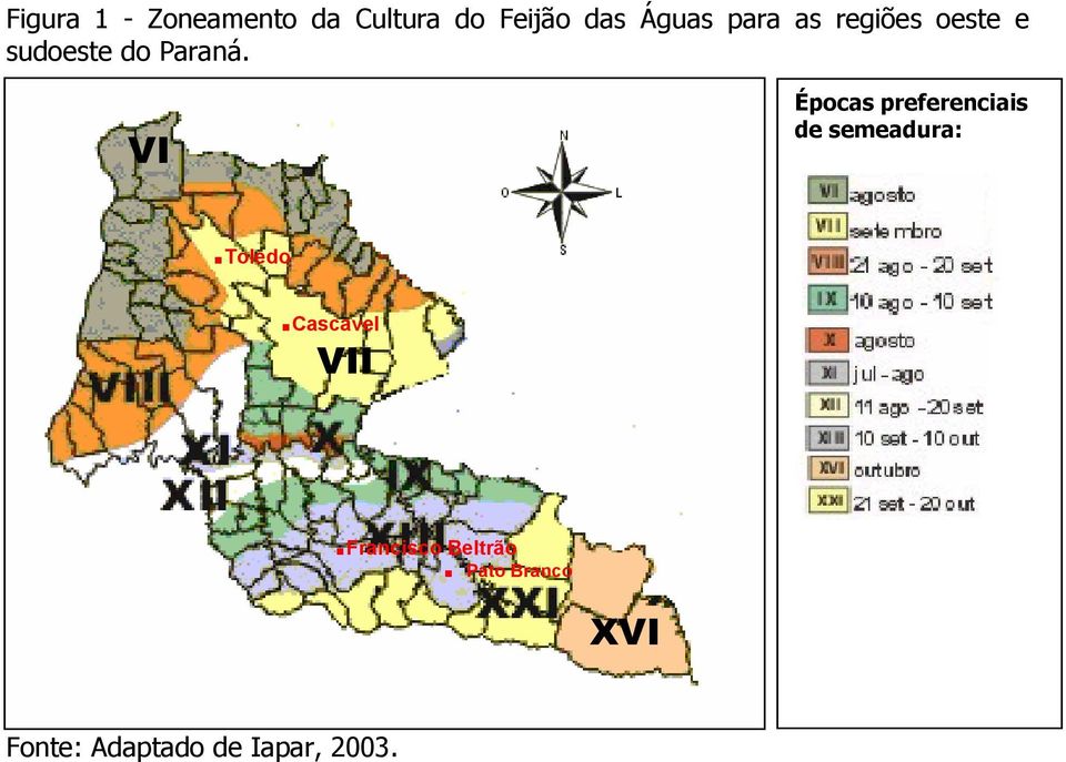 VI Épocas preferenciais de semeadura:.toledo.