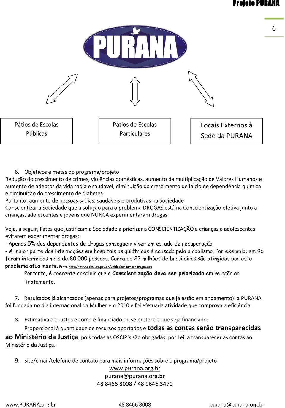 crescimento de início de dependência química e diminuição do crescimento de diabetes.