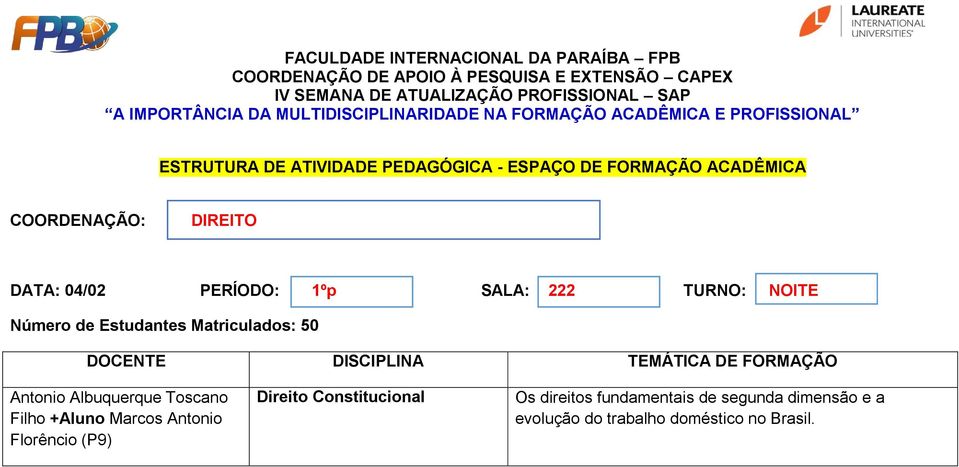 +Aluno Marcos Antonio Florêncio (P9) Direito Constitucional Os