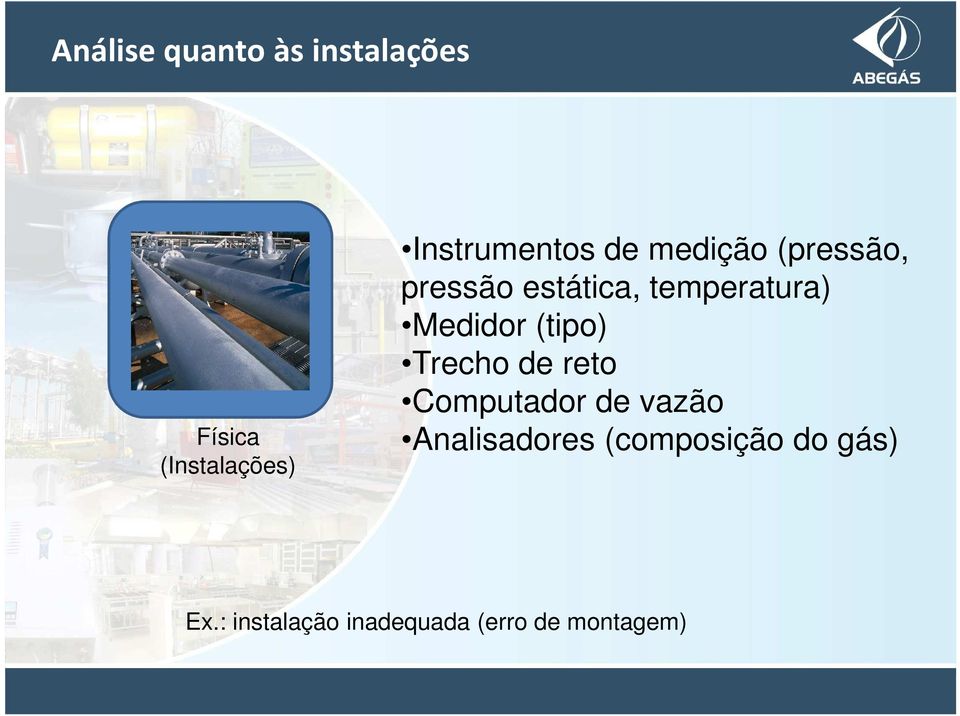 temperatura) Medidor (tipo) Trecho de reto Computador de