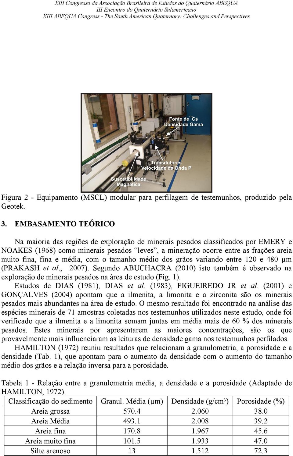 fina e média, com o tamanho médio dos grãos variando entre 120 e 480 µm (PRAKASH et al., 2007).