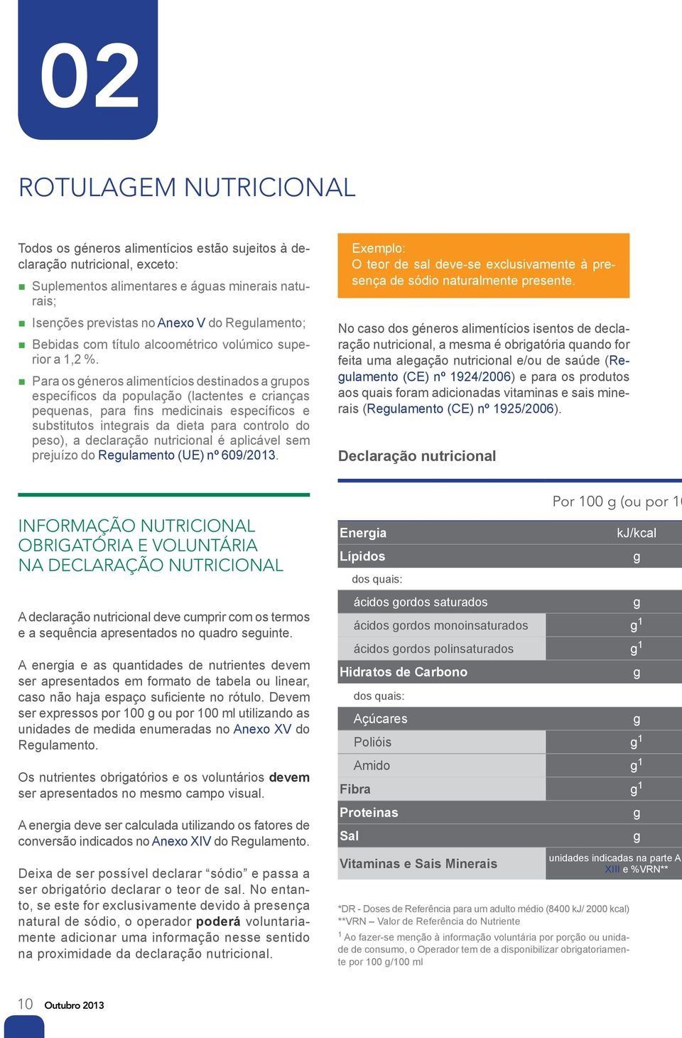 Para os géneros alimentícios destinados a grupos específicos da população (lactentes e crianças pequenas, para fins medicinais específicos e substitutos integrais da dieta para controlo do peso), a