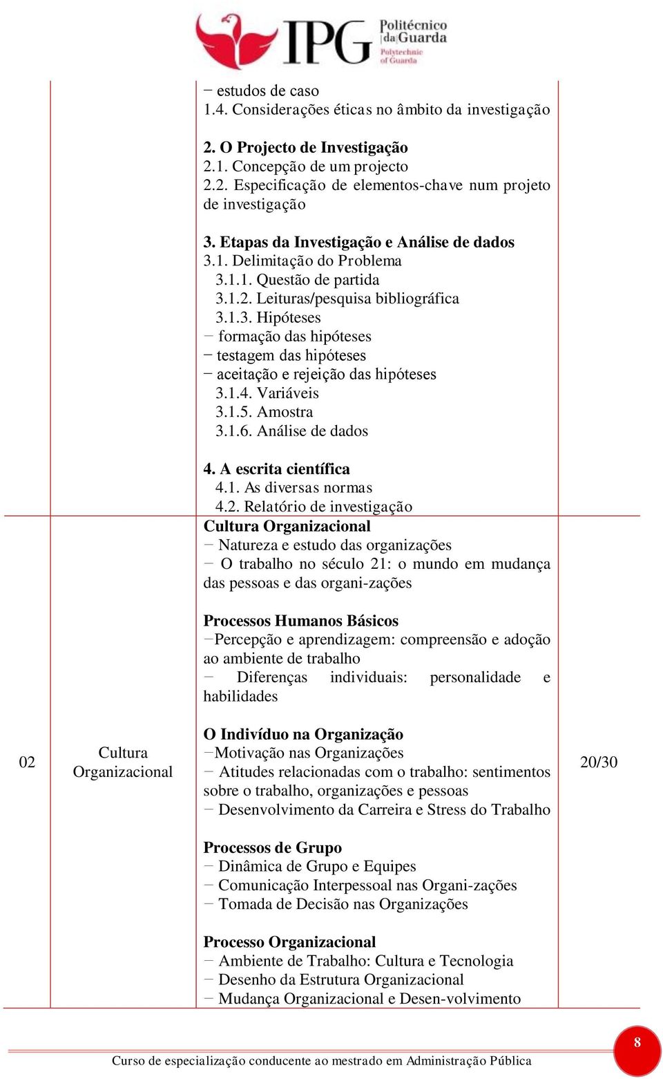 1.4. Variáveis 3.1.5. Amostra 3.1.6. Análise de dados 4. A escrita científica 4.1. As diversas normas 4.2.