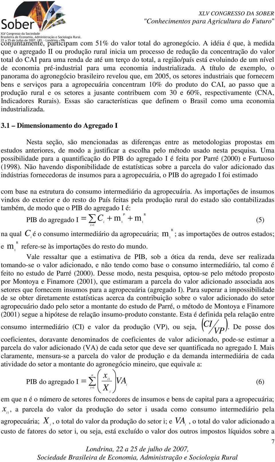 nível de economa pré-ndustral para uma economa ndustralzada.