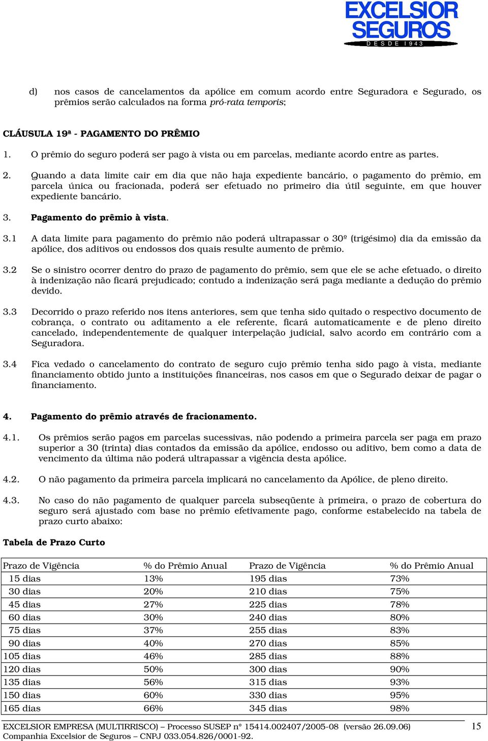 Quando a data limite cair em dia que não haja expediente bancário, o pagamento do prêmio, em parcela única ou fracionada, poderá ser efetuado no primeiro dia útil seguinte, em que houver expediente