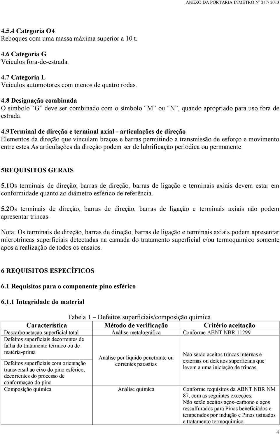 as articulações da direção podem ser de lubrificação periódica ou permanente. 5REQUISITOS GERAIS 5.