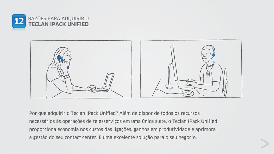 em uma única suíte, o Teclan IPack Unified proporciona economia nos custos das