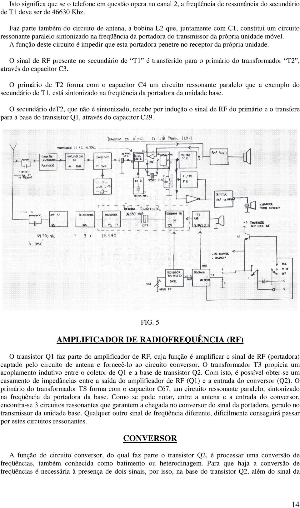 A função deste circuito é impedir que esta portadora penetre no receptor da própria unidade.