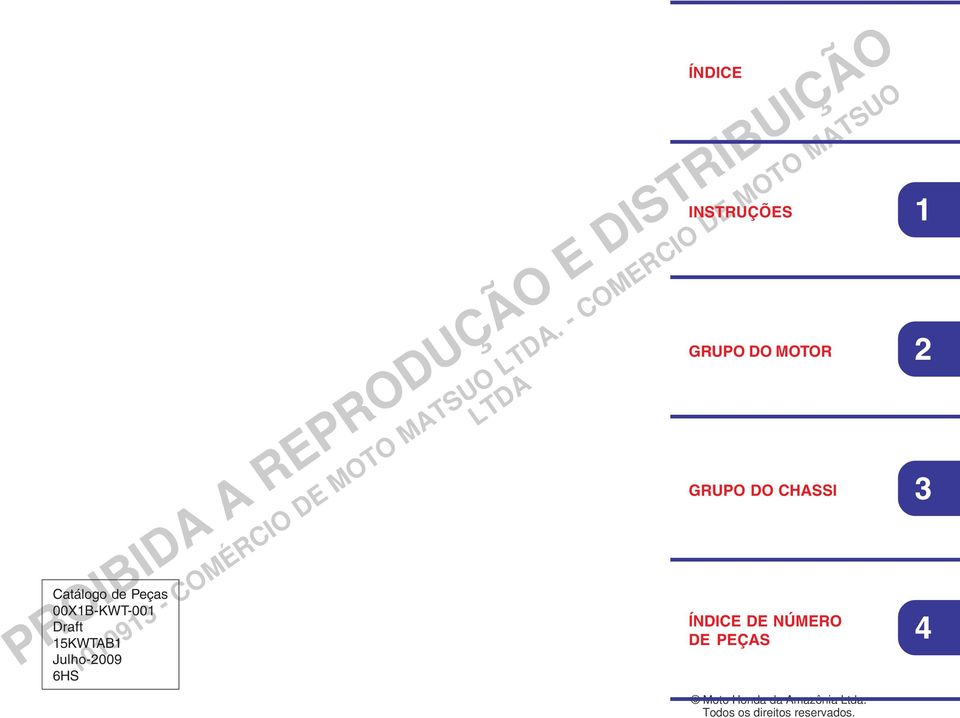 - COMERCIO DE MOTO MTSUO ÍNDICE INSTRUÇÕES
