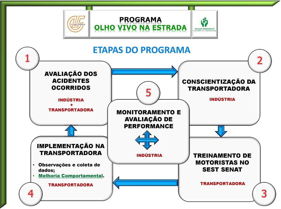 TRANSPORTADORA INDÚSTRIA IMPLEMENTAÇÃO NA TRANSPORTADORA Observações e coleta de dados;