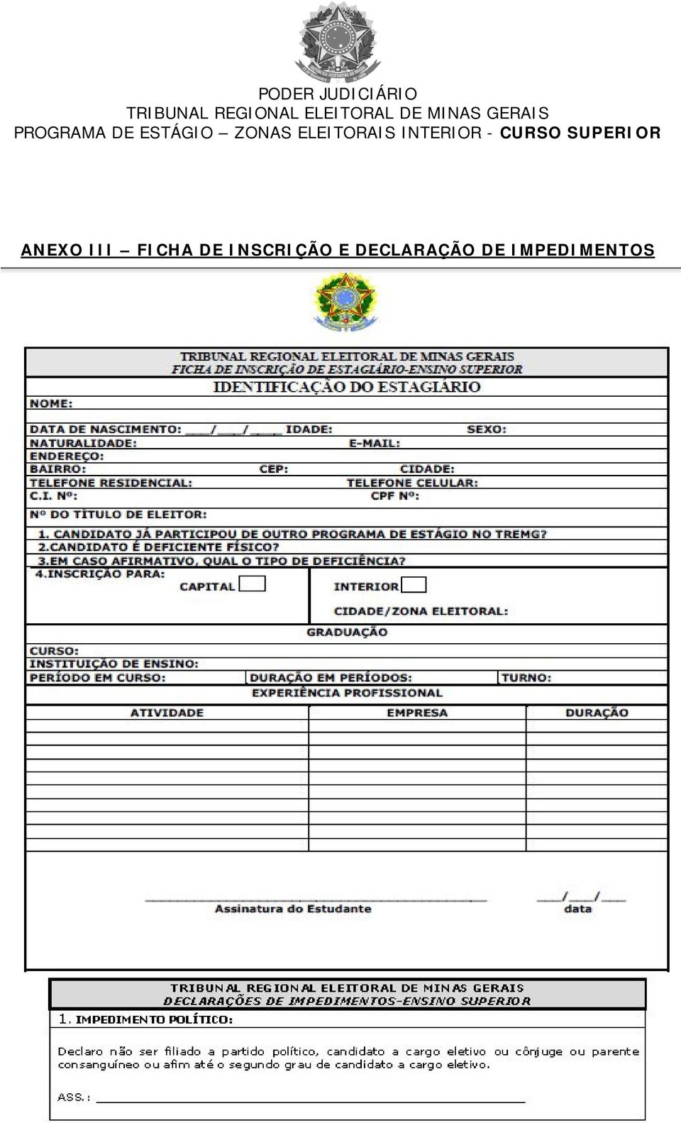 INSCRIÇÃO E