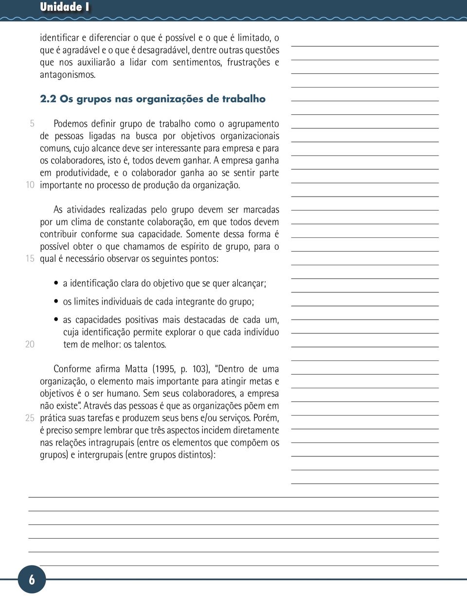 2 Os grupos nas organizações de trabalho 1 Podemos definir grupo de trabalho como o agrupamento de pessoas ligadas na busca por objetivos organizacionais comuns, cujo alcance deve ser interessante