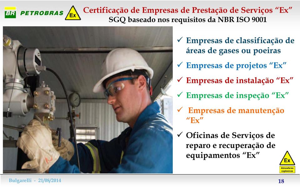 projetos Ex Empresas de instalação Ex Empresas de inspeção Ex Empresas de manutenção