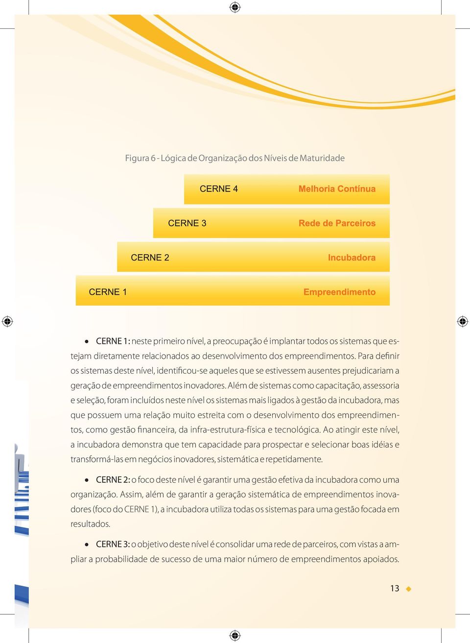 Além de sistemas como capacitação, assessoria e seleção, foram incluídos neste nível os sistemas mais ligados à gestão da incubadora, mas que possuem uma relação muito estreita com o desenvolvimento