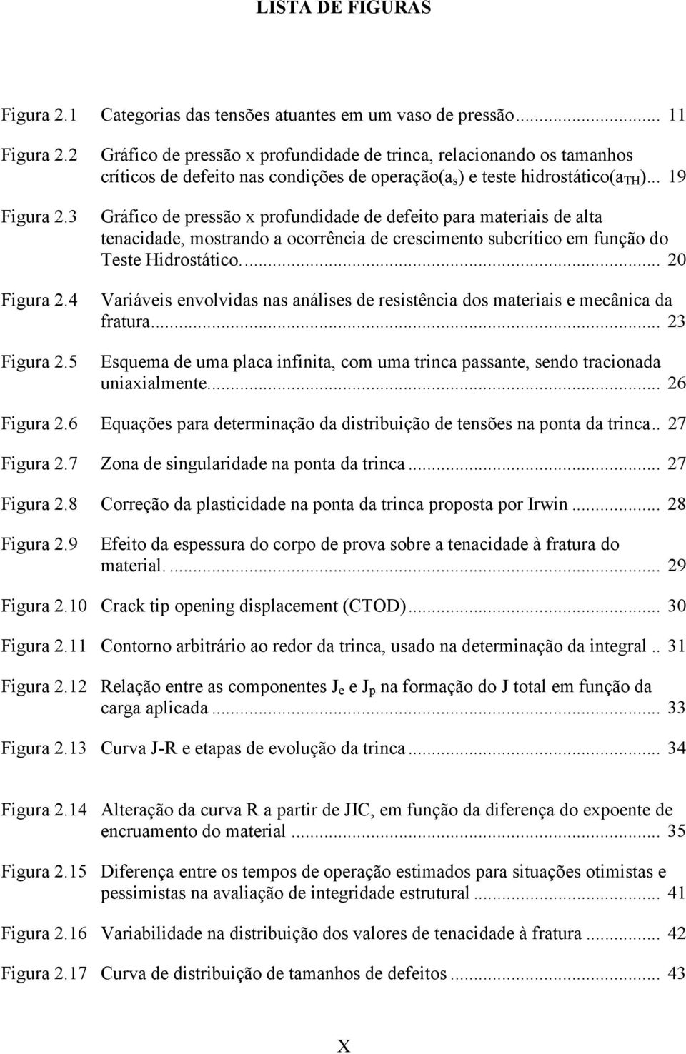 .. 19 Gráfico de pressão x profundidade de defeito para materiais de alta tenacidade, mostrando a ocorrência de crescimento subcrítico em função do Teste Hidrostático.