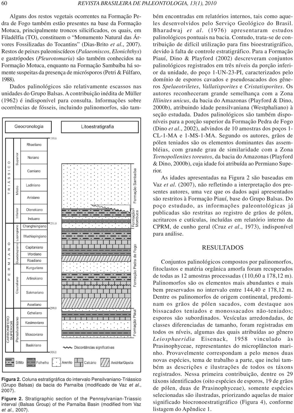 Restos de peixes paleoniscídeos (Palaeoniscos, Elonichthys) e gastrópodes (Pleurotomaria) são também conhecidos na Formação Motuca, enquanto na Formação Sambaíba há somente suspeitas da presença de