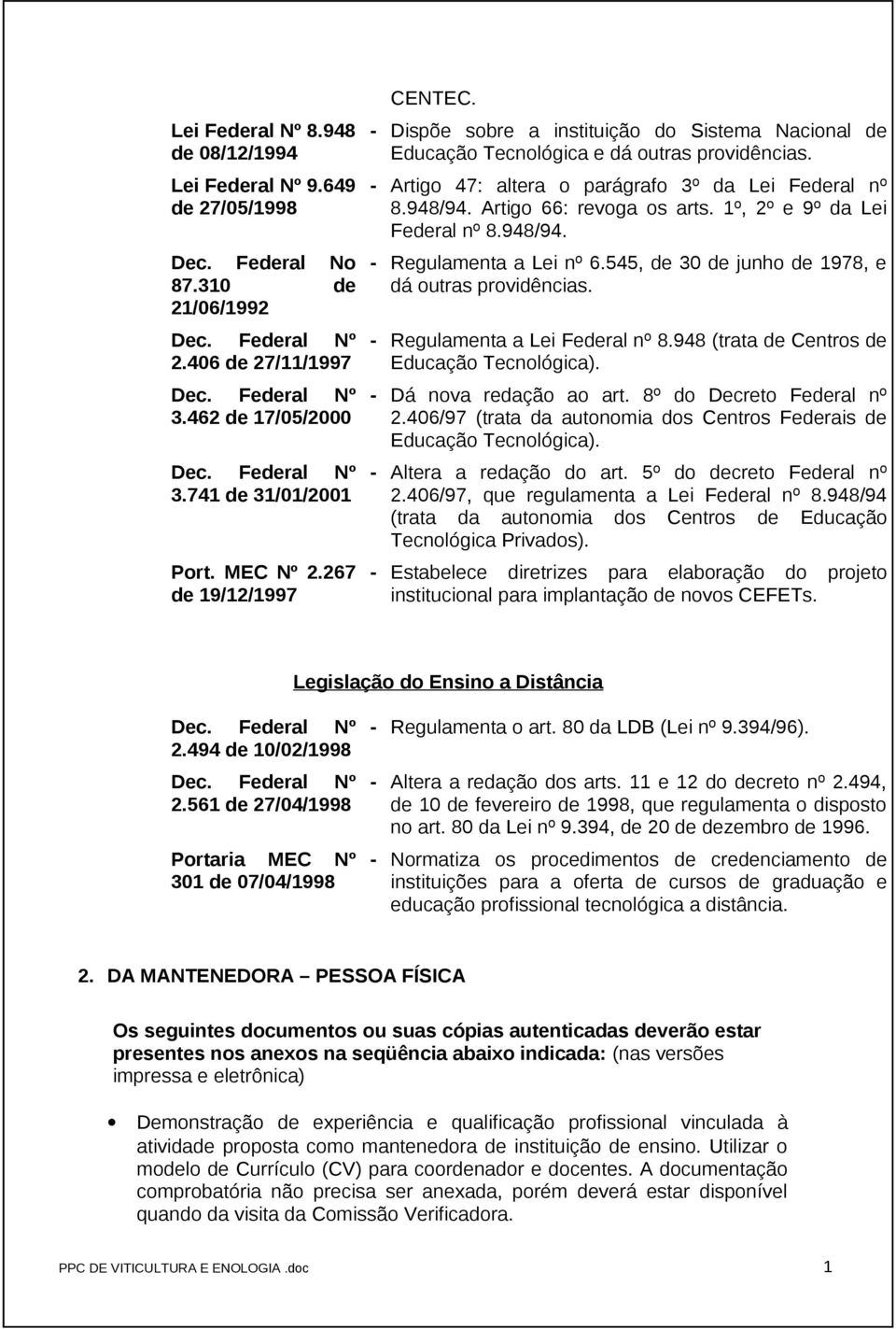 Artigo 66: revoga os arts. 1º, 2º e 9º da Lei Federal nº 8.948/94. - Regulamenta a Lei nº 6.545, de 30 de junho de 1978, e dá outras providências. - Regulamenta a Lei Federal nº 8.