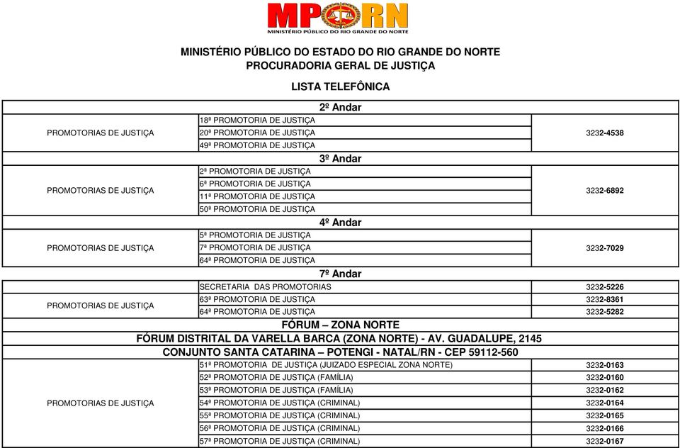 DISTRITAL DA VARELLA BARCA (ZONA NORTE) - AV.